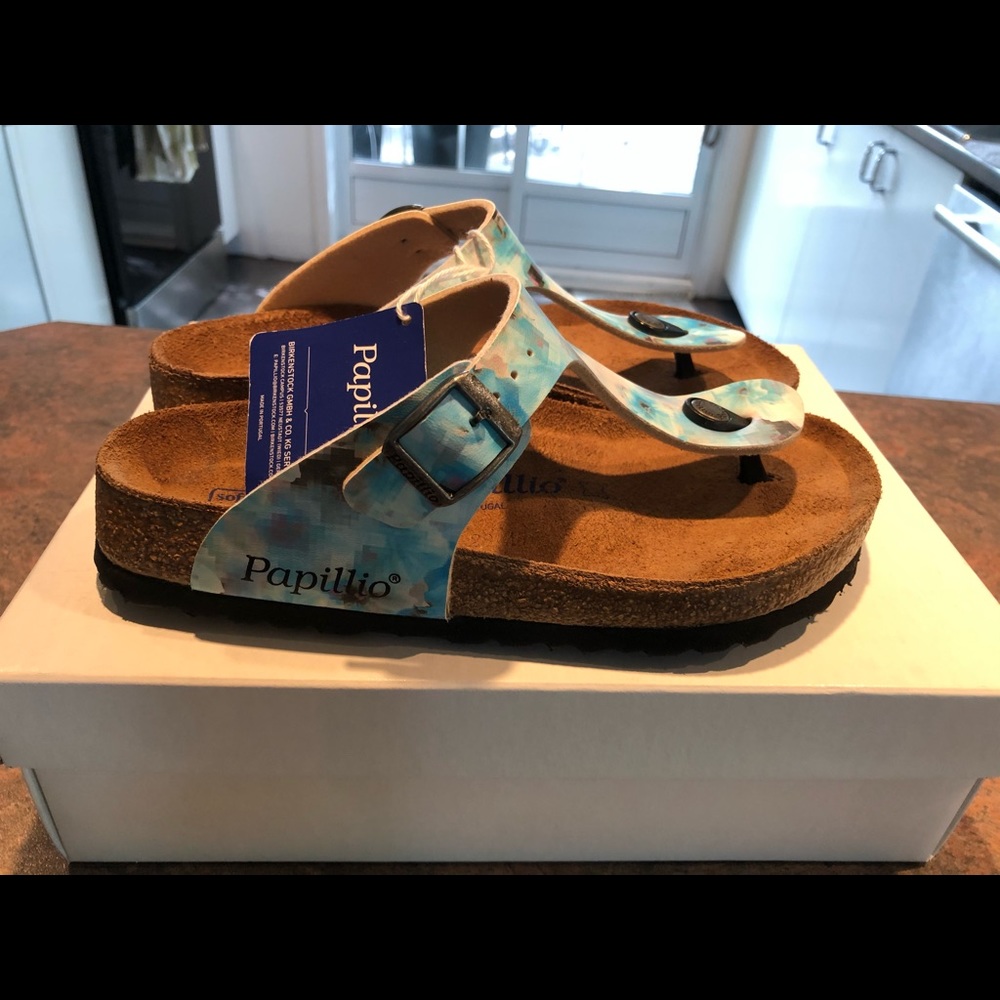 Birkenstock Gizeh floral blue 36 US 6 1/2-7